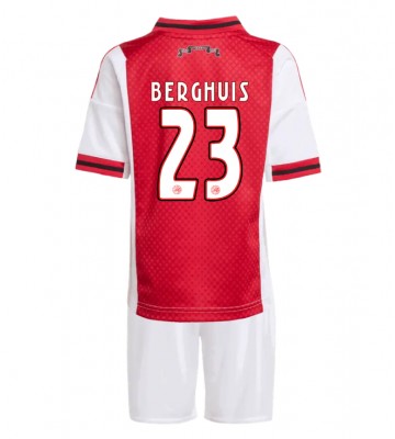 Ajax Steven Berghuis #23 Hjemmebanesæt Børn 2025-26 Kort ærmer (+ korte bukser)